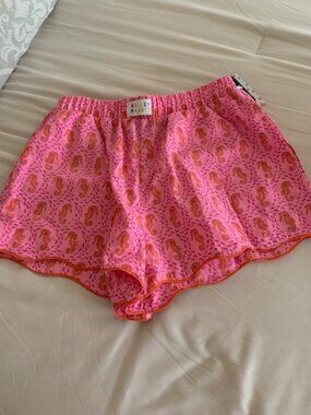 Roller Rabbit x Target Women's Seahorse Poplin Boxer Shorts XS NWT